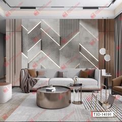 TRANH VẢI DÁN TƯỜNG PHÒNG KHÁCH - TRANH VẢI 3D - TRANH TRANG TRÍ - TRANH DÁN TƯỜNG | MÃ T3D-14191