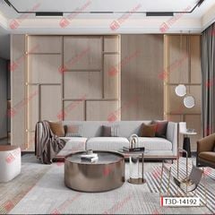 TRANH VẢI DÁN TƯỜNG PHÒNG KHÁCH - TRANH VẢI 3D - TRANH TRANG TRÍ - TRANH DÁN TƯỜNG | MÃ T3D-14192