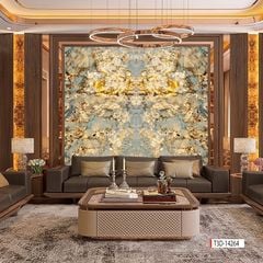 TẤM ỐP TƯỜNG PVC - VÁCH TRANG TRÍ - TẤM ỐP TRANG TRÍ PHÒNG KHÁCH, VÁCH TIVI - TẤM ỐP VÂN ĐÁ ĐỐI XỨNG | MÃ T3D-14264