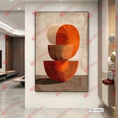 TRANH TREO HÀNH LANG LỐI ĐI - TRANH TRANG TRÍ - TRANH TREO HIỆN ĐẠI TRỪU TƯỢNG - KIỂU TRANH DỌC | MÃ T3D-14362