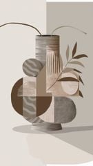 TRANH TREO HÀNH LANG LỐI ĐI - TRANH TRANG TRÍ - TRANH TREO HIỆN ĐẠI TRỪU TƯỢNG - KIỂU TRANH DỌC | MÃ T3D-14364