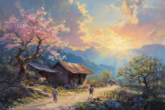 TRANH TREO PHÒNG KHÁCH - TRANH TRANG TRÍ - TRANH TREO TƯỜNG PHONG CẢNH THIÊN NHIÊN - KIỂU TRANH NGANG | MÃ T3D-14558