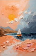 TRANH TREO HÀNH LANG LỐI ĐI - TRANH TRANG TRÍ - TRANH TREO HIỆN ĐẠI TRỪU TƯỢNG - KIỂU TRANH DỌC | MÃ T3D-14824