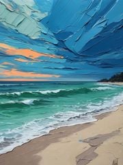 TRANH TREO HÀNH LANG LỐI ĐI - TRANH TRANG TRÍ - TRANH TREO HIỆN ĐẠI TRỪU TƯỢNG - KIỂU TRANH DỌC | MÃ T3D-14828