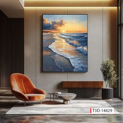 TRANH TREO HÀNH LANG LỐI ĐI - TRANH TRANG TRÍ - TRANH TREO HIỆN ĐẠI TRỪU TƯỢNG - KIỂU TRANH DỌC | MÃ T3D-14829