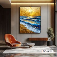 TRANH TREO HÀNH LANG LỐI ĐI - TRANH TRANG TRÍ - TRANH TREO HIỆN ĐẠI TRỪU TƯỢNG - KIỂU TRANH DỌC | MÃ T3D-14830