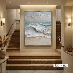 TRANH TREO HÀNH LANG LỐI ĐI - TRANH TRANG TRÍ - TRANH TREO HIỆN ĐẠI TRỪU TƯỢNG - KIỂU TRANH DỌC | MÃ T3D-14832