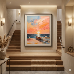 TRANH TREO HÀNH LANG LỐI ĐI - TRANH TRANG TRÍ - TRANH TREO HIỆN ĐẠI TRỪU TƯỢNG - KIỂU TRANH DỌC | MÃ T3D-14833