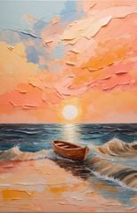 TRANH TREO HÀNH LANG LỐI ĐI - TRANH TRANG TRÍ - TRANH TREO HIỆN ĐẠI TRỪU TƯỢNG - KIỂU TRANH DỌC | MÃ T3D-14833