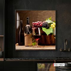 TRANH TREO PHÒNG ĂN, CAFE, NHÀ HÀNG - TRANH TRANG TRÍ - KIỂU TRANH VUÔNG | MÃ T3D-14857