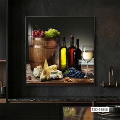 TRANH TREO PHÒNG ĂN, CAFE, NHÀ HÀNG - TRANH TRANG TRÍ - KIỂU TRANH VUÔNG | MÃ T3D-14858