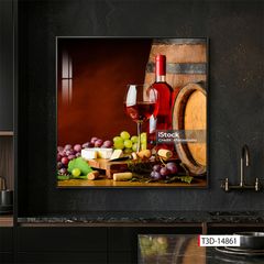 TRANH TREO PHÒNG ĂN, CAFE, NHÀ HÀNG - TRANH TRANG TRÍ - KIỂU TRANH VUÔNG | MÃ T3D-14861