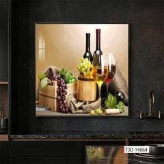 TRANH TREO PHÒNG ĂN, CAFE, NHÀ HÀNG - TRANH TRANG TRÍ - KIỂU TRANH VUÔNG | MÃ T3D-14864