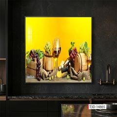 TRANH TREO PHÒNG ĂN, CAFE, NHÀ HÀNG - TRANH TRANG TRÍ - KIỂU TRANH VUÔNG | MÃ T3D-14865