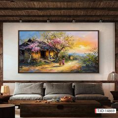 TRANH TREO PHÒNG KHÁCH - TRANH TRANG TRÍ - TRANH TREO TƯỜNG PHONG CẢNH THIÊN NHIÊN - KIỂU TRANH NGANG | MÃ T3D-14869