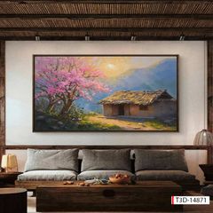 TRANH TREO PHÒNG KHÁCH - TRANH TRANG TRÍ - TRANH TREO TƯỜNG PHONG CẢNH THIÊN NHIÊN - KIỂU TRANH NGANG | MÃ T3D-14871