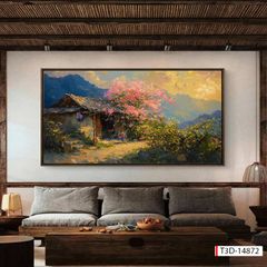 TRANH TREO PHÒNG KHÁCH - TRANH TRANG TRÍ - TRANH TREO TƯỜNG PHONG CẢNH THIÊN NHIÊN - KIỂU TRANH NGANG | MÃ T3D-14872