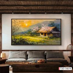TRANH TREO PHÒNG KHÁCH - TRANH TRANG TRÍ - TRANH TREO TƯỜNG PHONG CẢNH THIÊN NHIÊN - KIỂU TRANH NGANG | MÃ T3D-14874