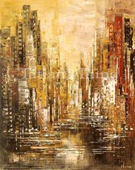 TRANH TREO TƯỜNG PHÒNG KHÁCH - TRANH HIỆN ĐẠI TRỪU TƯỢNG - KHỔ LỚN | MÃ T3D-14893