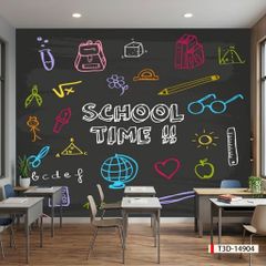 TRANH DÁN TƯỜNG 3D - TRANH DÁN TƯỜNG TRẺ EM - TRANH DÁN PHÒNG HỌC - KIỂU TRANH LIỀN KHỔ | MÃ T3D-14904