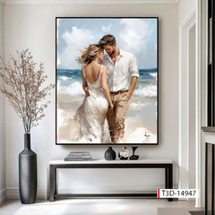 TRANH TREO TƯỜNG PHÒNG KHÁCH - TRANH HIỆN ĐẠI TRỪU TƯỢNG - KHỔ LỚN | MÃ T3D-14898