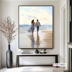 TRANH TREO TƯỜNG PHÒNG KHÁCH, HÀNH LANG - TRANH LÃNG MẠN - KIỂU TRANH DỌC  | MÃ T3D-14951