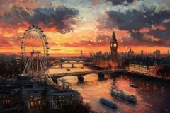 TRANH TREO PHÒNG KHÁCH HIỆN ĐẠI - TRANH TRANG TRÍ - TRANH TREO TƯỜNG PHONG CẢNH CHÂU ÂU - KIỂU TRANH LIỀN KHỔ | MÃ: T3D-14979