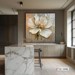 TRANH TREO TƯỜNG - TRANH TREO PHÒNG BẾP - TRANH HOA 3D - TRANH TRANG TRÍ | MÃ T3D-14988