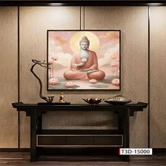TRANH TREO PHÒNG THỜ - TRANH PHẬT GIÁO - TRANH PHẬT- TRANH TRANG TRÍ - KIỂU TRANH VUÔNG | MÃ T3D-15000