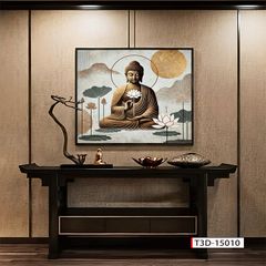 TRANH TREO PHÒNG THỜ - TRANH PHẬT GIÁO - TRANH PHẬT- TRANH TRANG TRÍ - KIỂU TRANH VUÔNG | MÃ T3D-15010