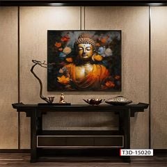 TRANH TREO PHÒNG THỜ - TRANH PHẬT GIÁO - TRANH PHẬT- TRANH TRANG TRÍ - KIỂU TRANH VUÔNG | MÃ T3D-15020