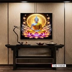 TRANH TREO PHÒNG THỜ - TRANH PHẬT GIÁO - TRANH PHẬT- TRANH TRANG TRÍ - KIỂU TRANH VUÔNG | MÃ T3D-15030