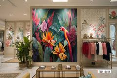 TRANH DÁN TƯỜNG 3D -MORANDI - NỀN 3D - SHOP TRỜI TRANG - LIVE STREAM - KHỔ LỚN - MÃ: T3D-15038
