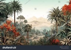TRANH DÁN TƯỜNG 3D -MORANDI - NỀN 3D - SHOP TRỜI TRANG - LIVE STREAM - KHỔ LỚN - MÃ: T3D-15043