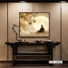 TRANH TREO PHÒNG THỜ - TRANH PHẬT GIÁO - TRANH PHẬT- TRANH TRANG TRÍ - KIỂU TRANH VUÔNG | MÃ T3D-15050