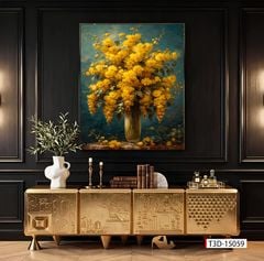 TRANH TREO HÀNH LANG LỐI ĐI - TRANH TREO HOA, BÌNH HOA SANG TRỌNG - KIỂU TRANH DỌC | MÃ T3D-15059