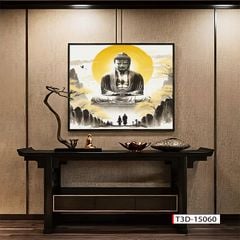 TRANH TREO PHÒNG THỜ - TRANH PHẬT GIÁO - TRANH PHẬT- TRANH TRANG TRÍ - KIỂU TRANH VUÔNG | MÃ T3D-15060