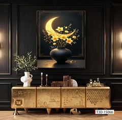 TRANH TREO HÀNH LANG LỐI ĐI - TRANH TREO HOA, BÌNH HOA SANG TRỌNG - KIỂU TRANH DỌC | MÃ T3D-15066