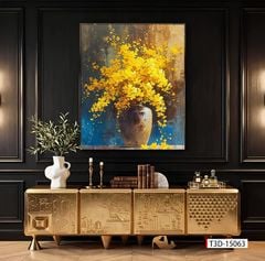 TRANH TREO HÀNH LANG LỐI ĐI - TRANH TREO HOA, BÌNH HOA SANG TRỌNG - KIỂU TRANH DỌC | MÃ T3D-15063