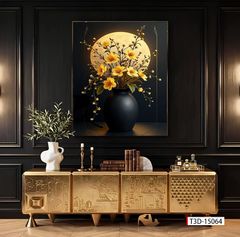 TRANH TREO HÀNH LANG LỐI ĐI - TRANH TREO HOA, BÌNH HOA SANG TRỌNG - KIỂU TRANH DỌC | MÃ T3D-15064