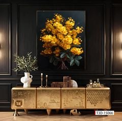 TRANH TREO HÀNH LANG LỐI ĐI - TRANH TREO HOA, BÌNH HOA SANG TRỌNG - KIỂU TRANH DỌC | MÃ T3D-15066