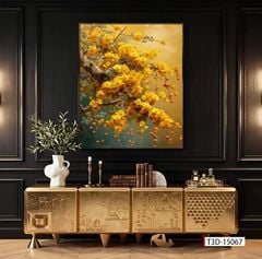 TRANH TREO HÀNH LANG LỐI ĐI - TRANH TREO HOA, BÌNH HOA SANG TRỌNG - KIỂU TRANH DỌC | MÃ T3D-15067