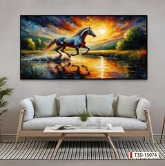 TRANH TREO TƯỜNG - TRANG TRÍ PHÒNG KHÁCH - CHỦ ĐỀ MÃ ĐÁO THÀNH CÔNG - MÃ T3D-15074