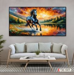 TRANH TREO TƯỜNG - TRANG TRÍ PHÒNG KHÁCH - CHỦ ĐỀ MÃ ĐÁO THÀNH CÔNG - MÃ T3D-15075