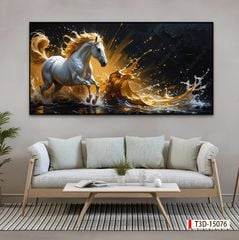 TRANH TREO TƯỜNG - TRANG TRÍ PHÒNG KHÁCH - CHỦ ĐỀ MÃ ĐÁO THÀNH CÔNG - MÃ T3D-15076
