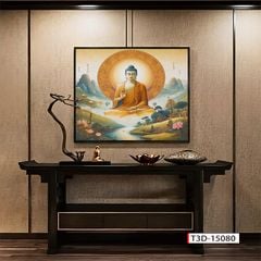 TRANH TREO PHÒNG THỜ - TRANH PHẬT GIÁO - TRANH PHẬT- TRANH TRANG TRÍ - KIỂU TRANH VUÔNG | MÃ T3D-15080