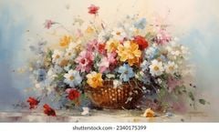 TRANH TREO PHÒNG KHÁCH - TRANH TRANG TRÍ - TRANH TREO TƯỜNG HOA BÌNH HOA - KIỂU TRANH LIỀN KHỔ | MÃ: T3D-15136