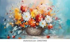 TRANH TREO PHÒNG KHÁCH - TRANH TRANG TRÍ - TRANH TREO TƯỜNG HOA BÌNH HOA - KIỂU TRANH LIỀN KHỔ | MÃ: T3D-15137