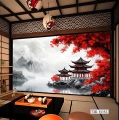 TRANH DÁN TƯỜNG 3D -TRANH NHÀ HÀNG, KHÁCH SẠN - TRANH DÁN QUÁN ĂN | MÃ: T3D-15153