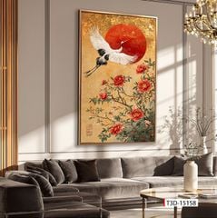 TRANH TREO HÀNH LANG LỐI ĐI - TRANH INDOCHINE - KIỂU TRANH DỌC | MÃ T3D-15158